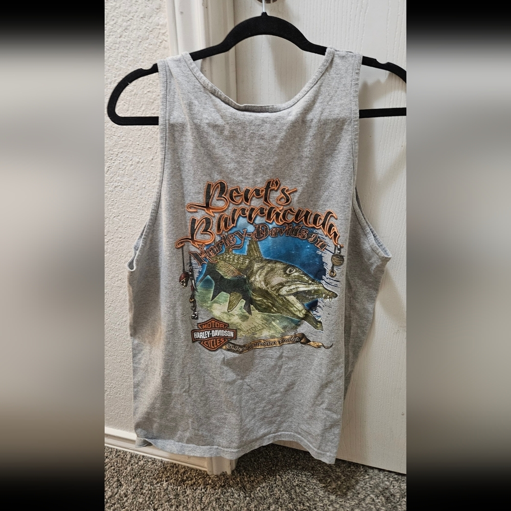 Harley-Davidson Gray and Teal Knucklehead Tank - Picture 3 of 3